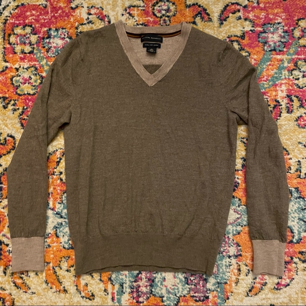 Banana Republic 100% Merino Wool Brown Sweater